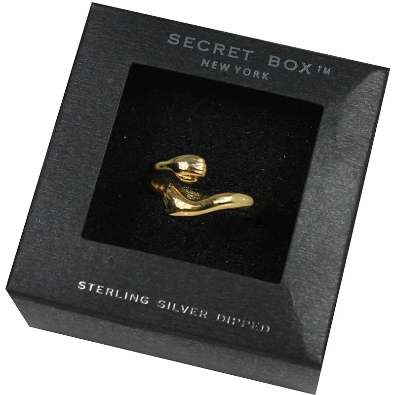 14k gold dipped arm hug ring(size
adjustible)