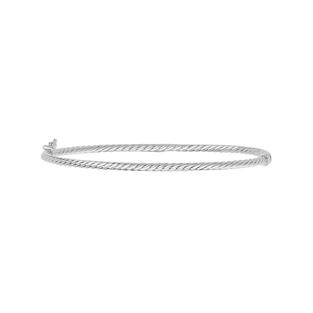 14K Gold Twisted Tube Bangle