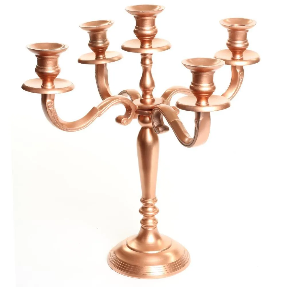 5-Arm Metal Candelabra Candle Holder Centerpiece