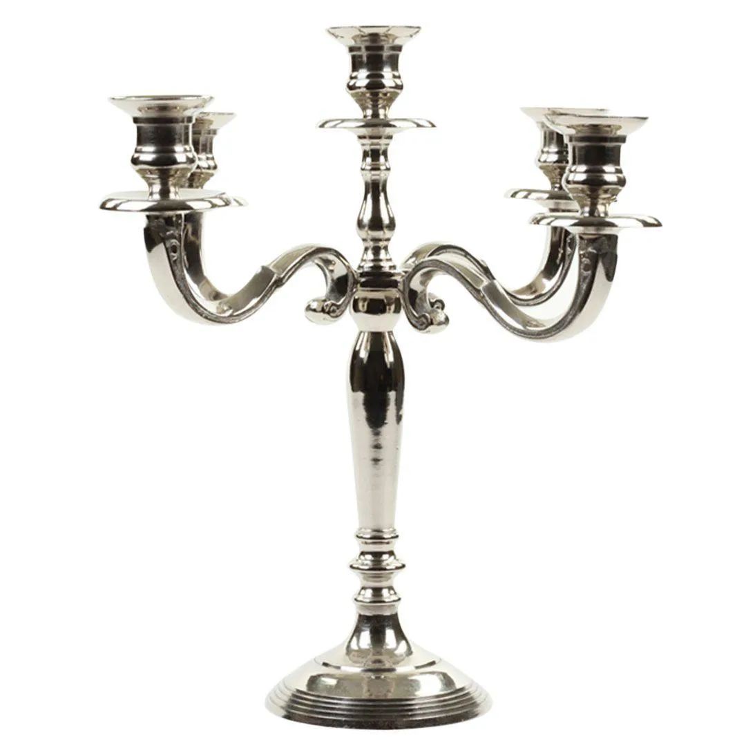 5-Arm Metal Candelabra Candle Holder Centerpiece