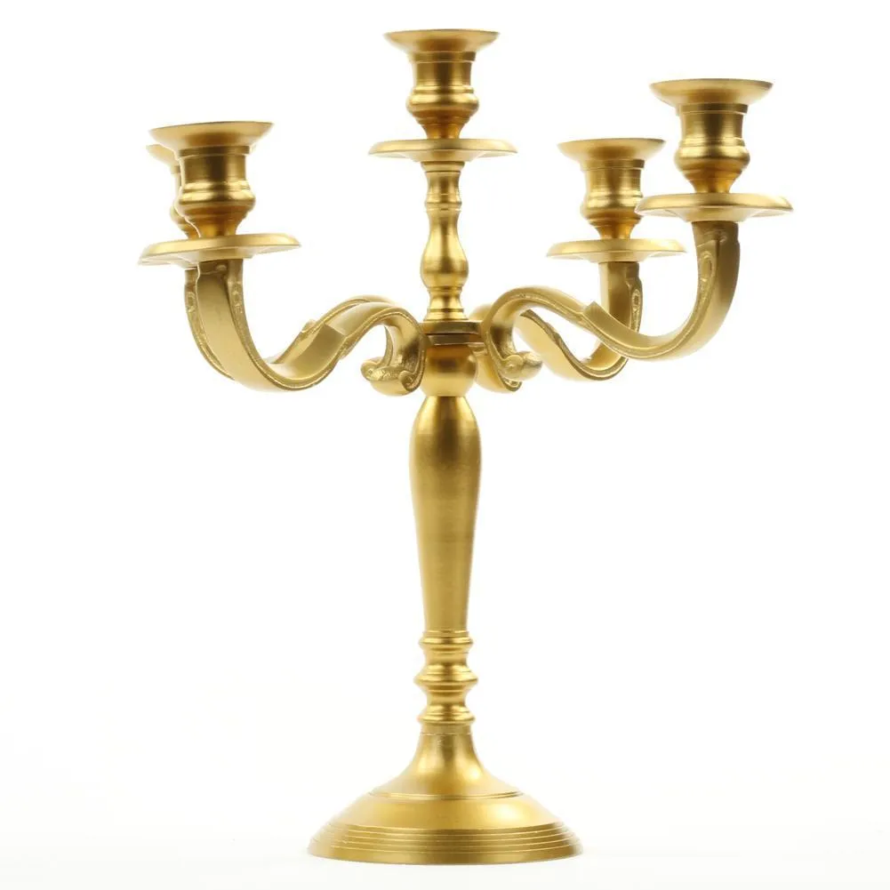5-Arm Metal Candelabra Candle Holder Centerpiece