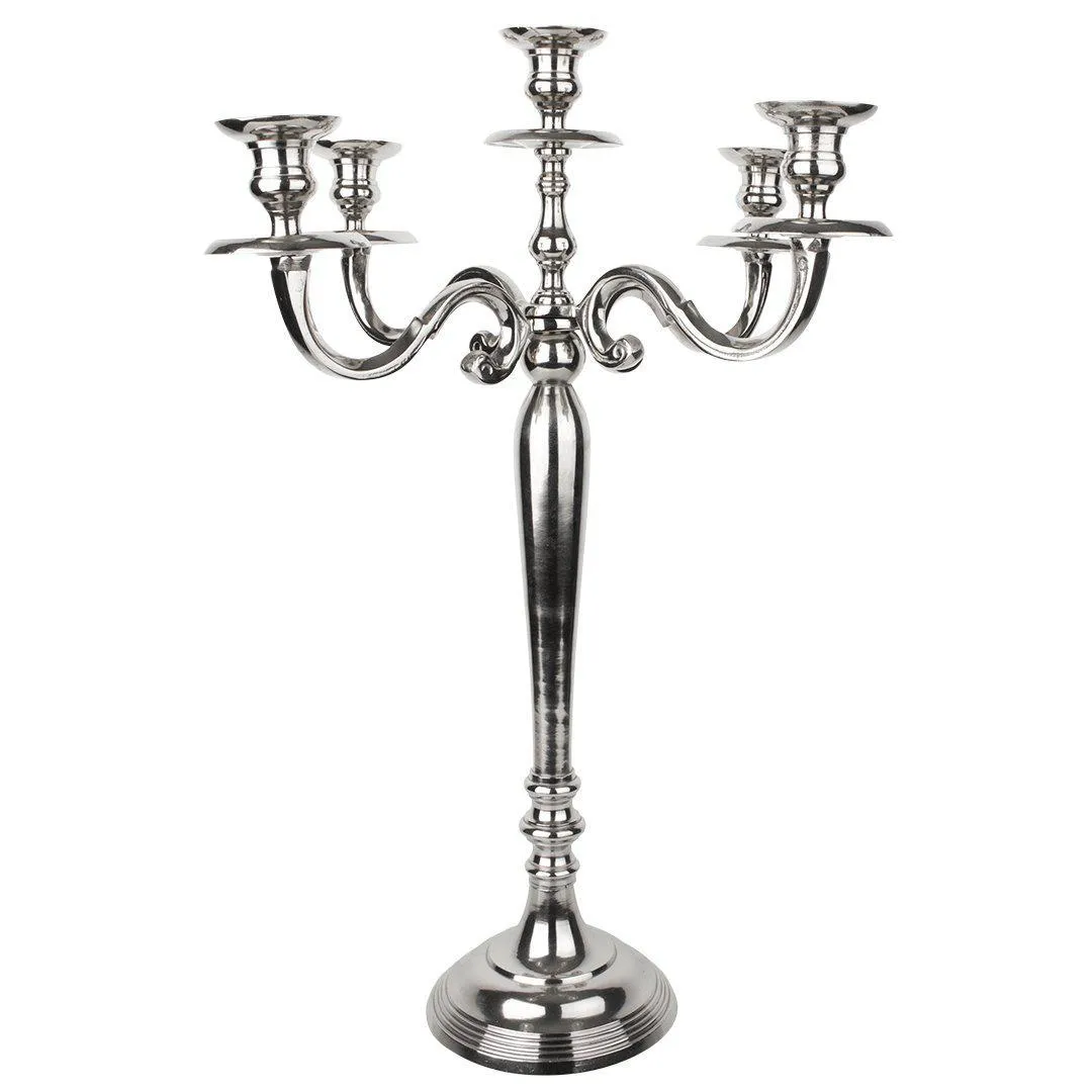 5-Arm Metal Candelabra Candle Holder Centerpiece