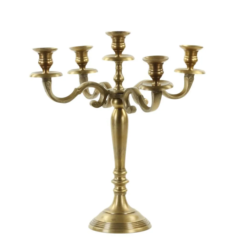 5-Arm Metal Candelabra Candle Holder Centerpiece