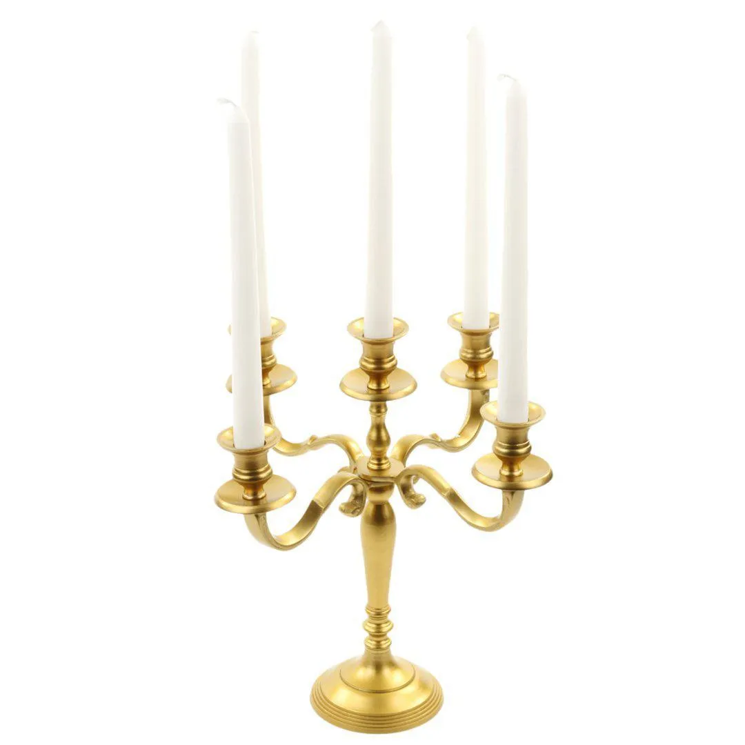 5-Arm Metal Candelabra Candle Holder Centerpiece
