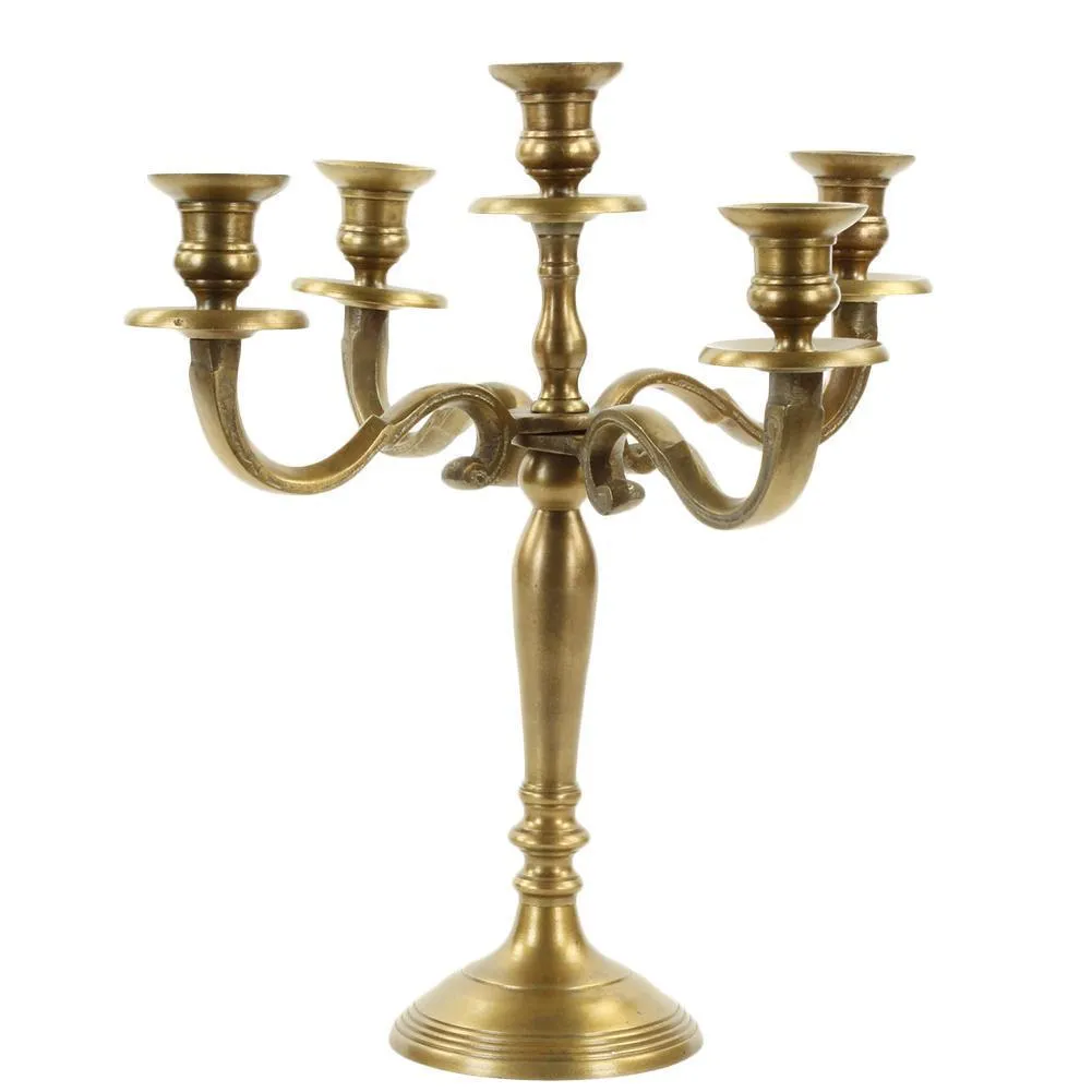 5-Arm Metal Candelabra Candle Holder Centerpiece