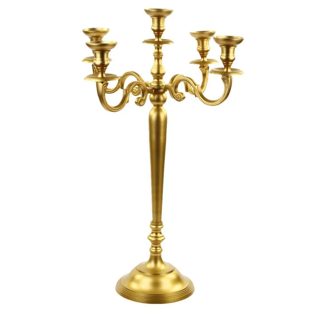 5-Arm Metal Candelabra Candle Holder Centerpiece