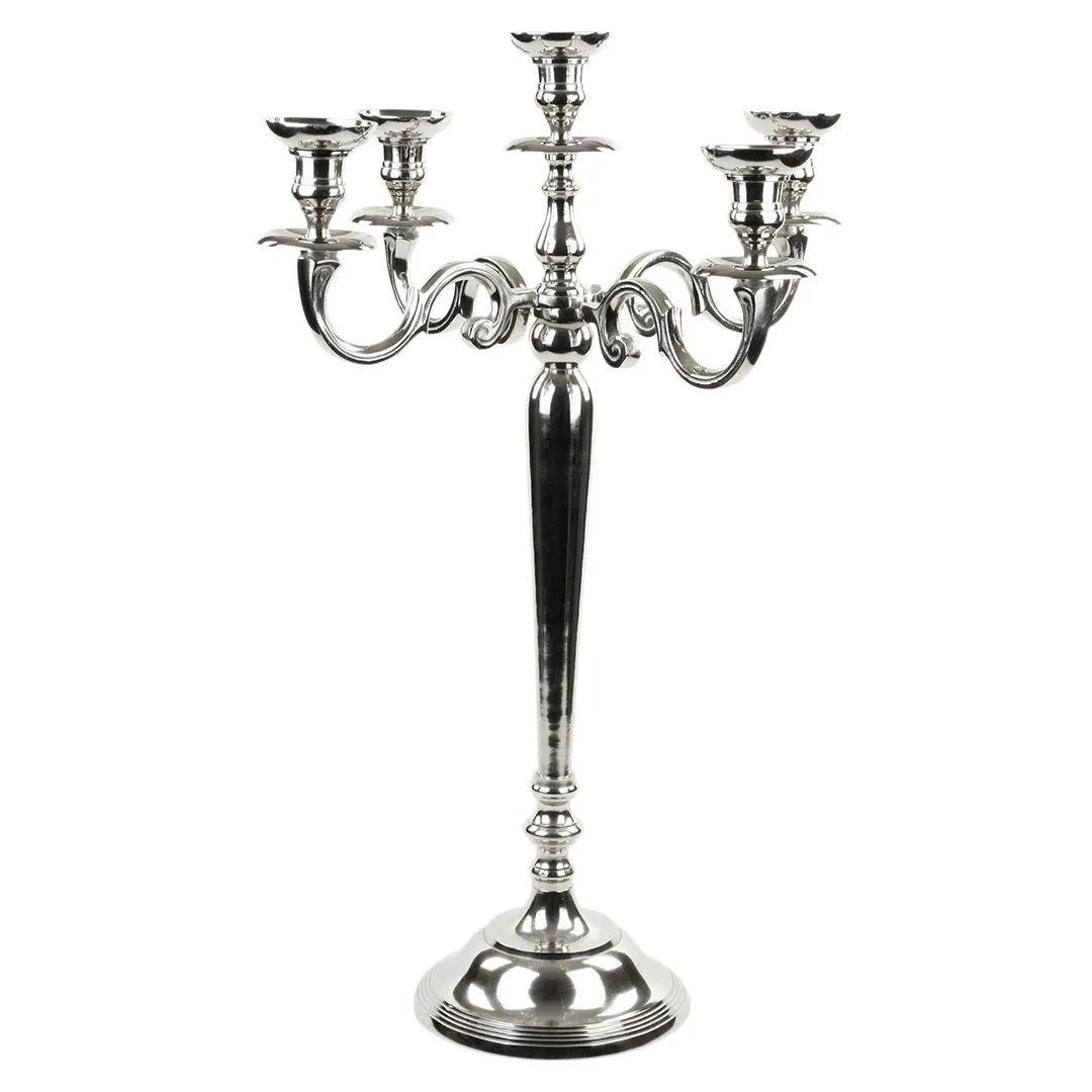 5-Arm Metal Candelabra Candle Holder Centerpiece