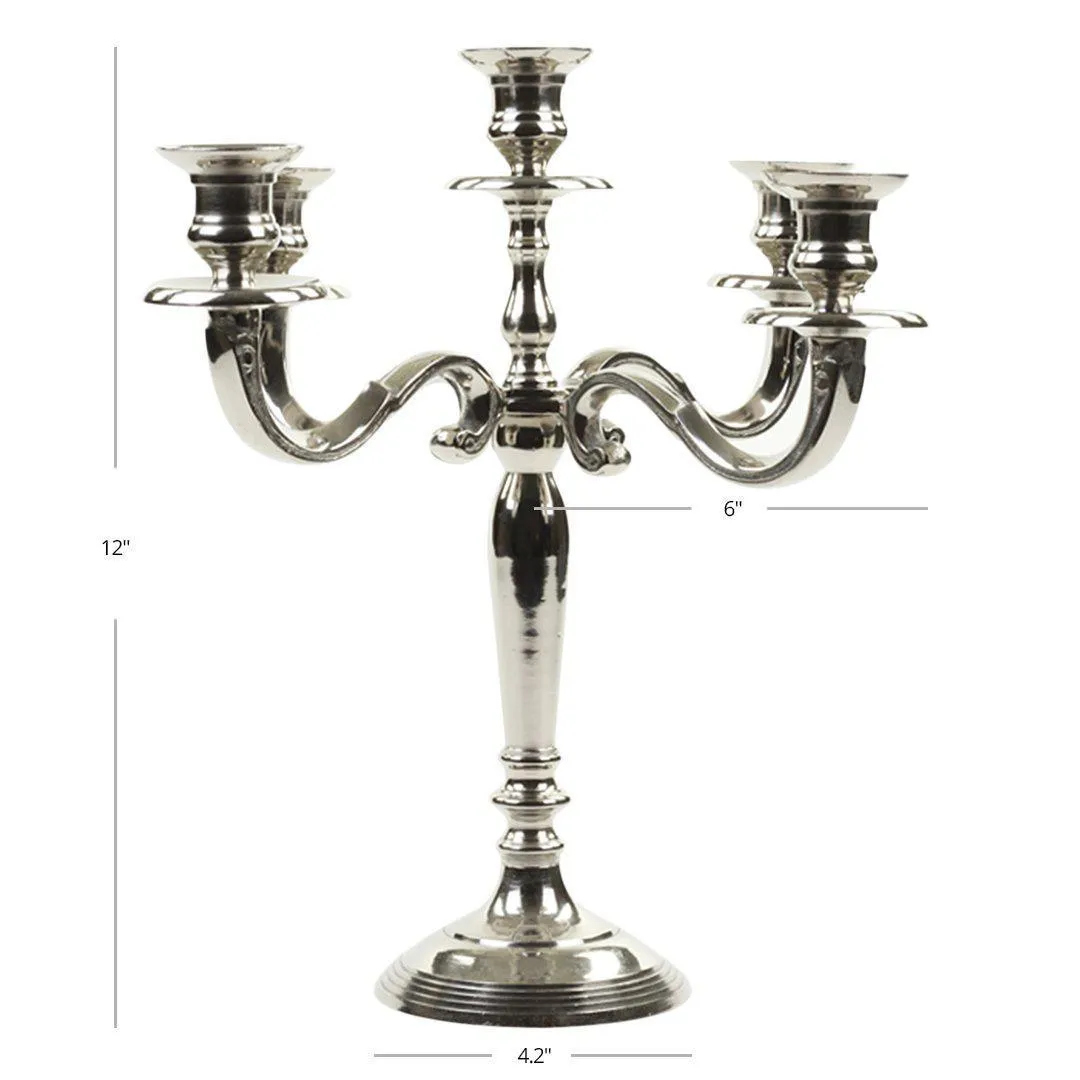 5-Arm Metal Candelabra Candle Holder Centerpiece