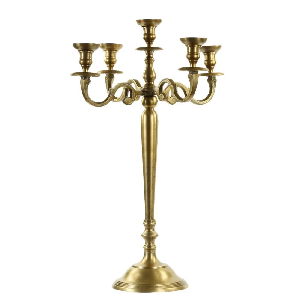 5-Arm Metal Candelabra Candle Holder Centerpiece