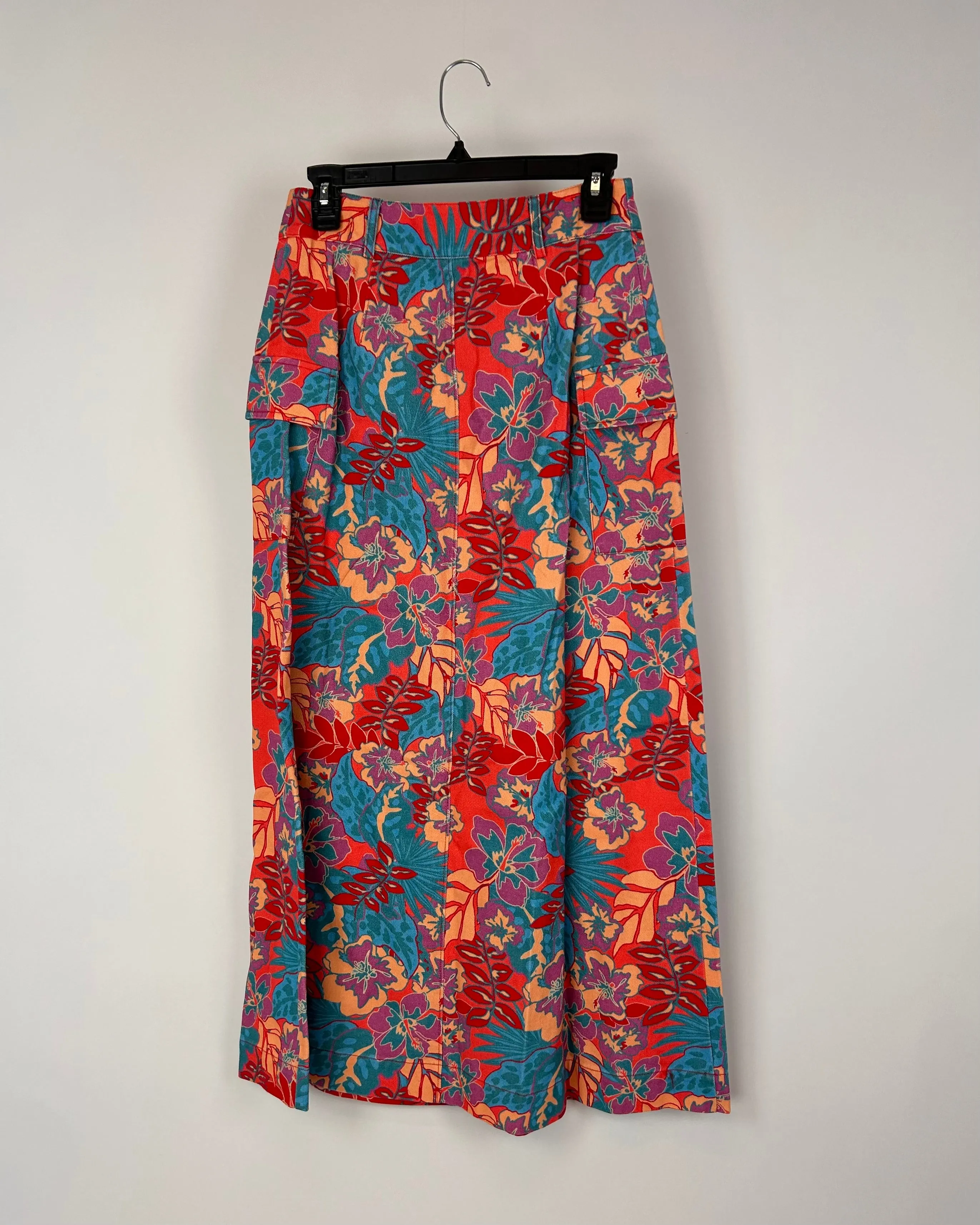 Abstract Floral Skirt - Small