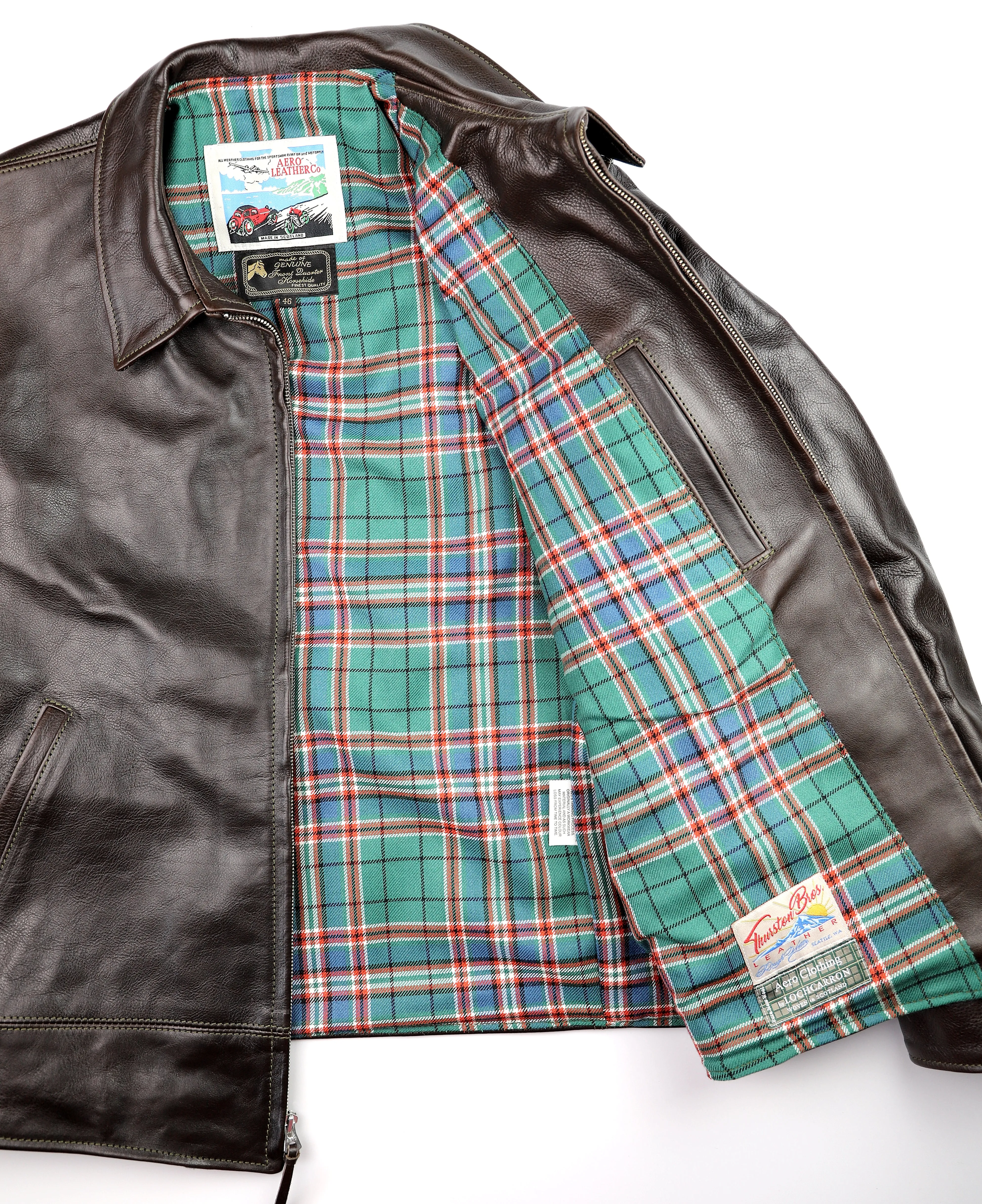 Aero Original Hercules, size 46 (fits like 48), Dark Seal Vicenza Horsehide