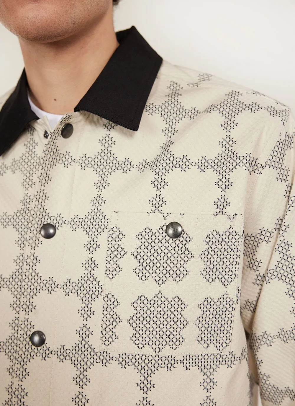 All Sorts Patchwork Overshirt | Cotton | Ecru