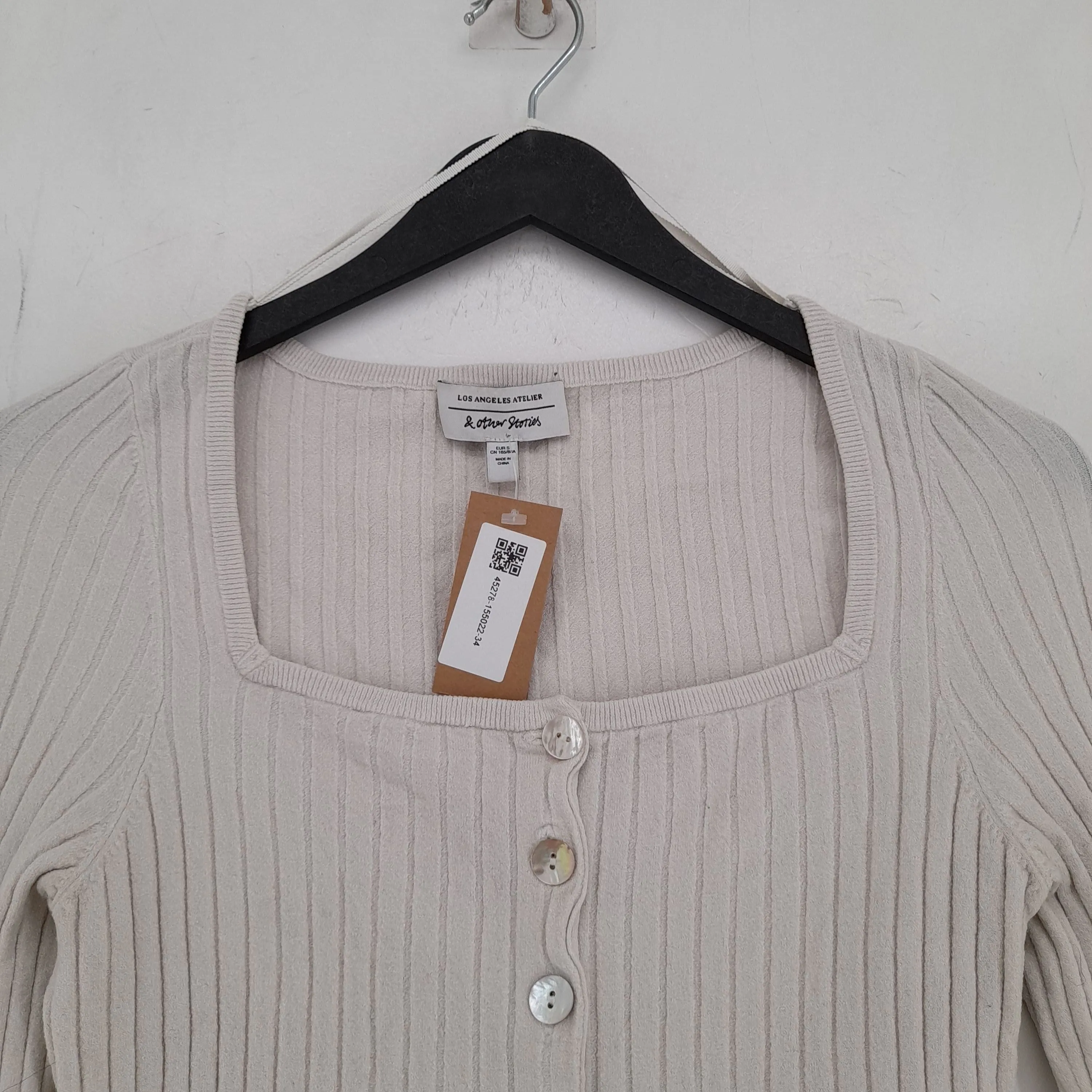 & Other Stories Women's Cardigan S Tan 100% Nylon