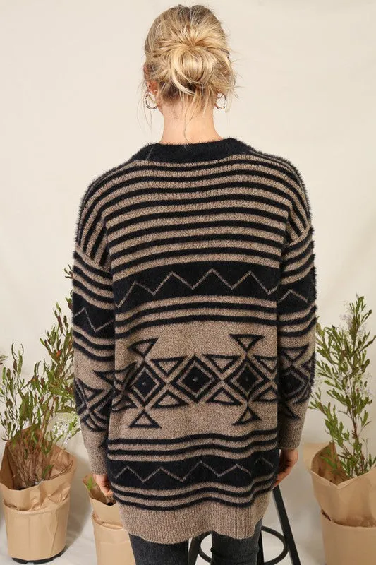 Audrey Aztec Cardigan With Pockets