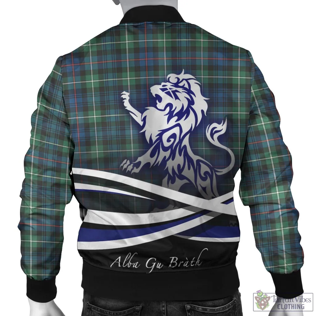 Baillie Ancient Tartan Bomber Jacket with Alba Gu Brath Regal Lion Emblem