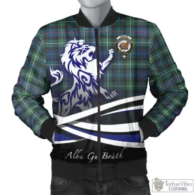 Baillie Ancient Tartan Bomber Jacket with Alba Gu Brath Regal Lion Emblem