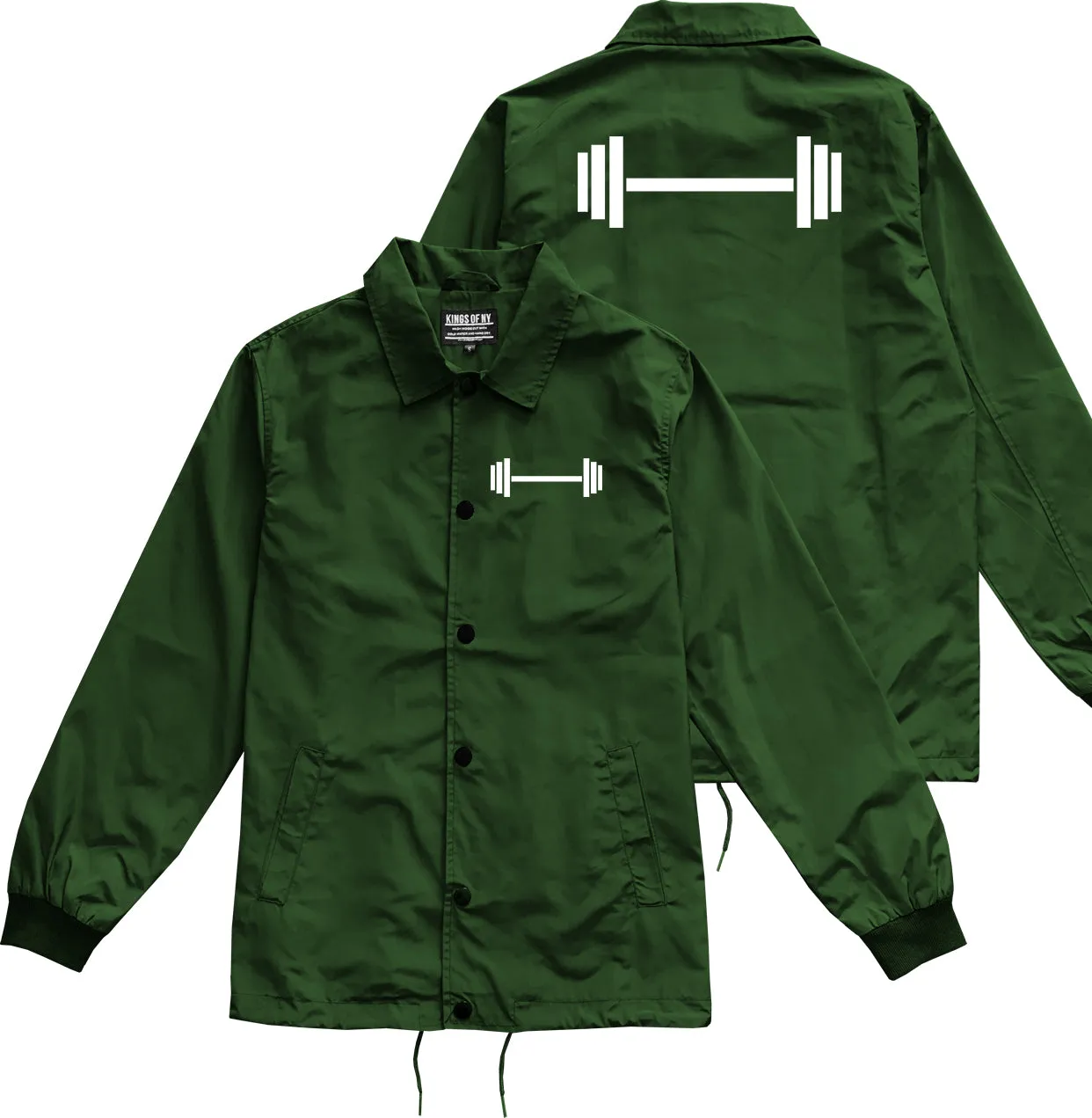 Barbell Workout Gym Mens Coaches Jacket