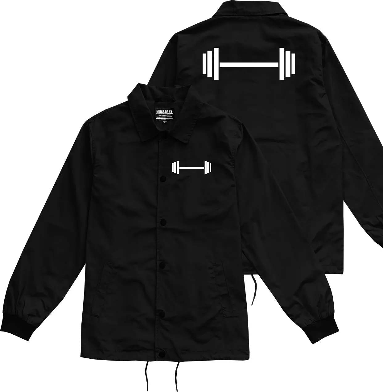Barbell Workout Gym Mens Coaches Jacket