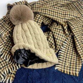Beanie & Scarf Set - Tiramisu & Hoxton Houndstooth