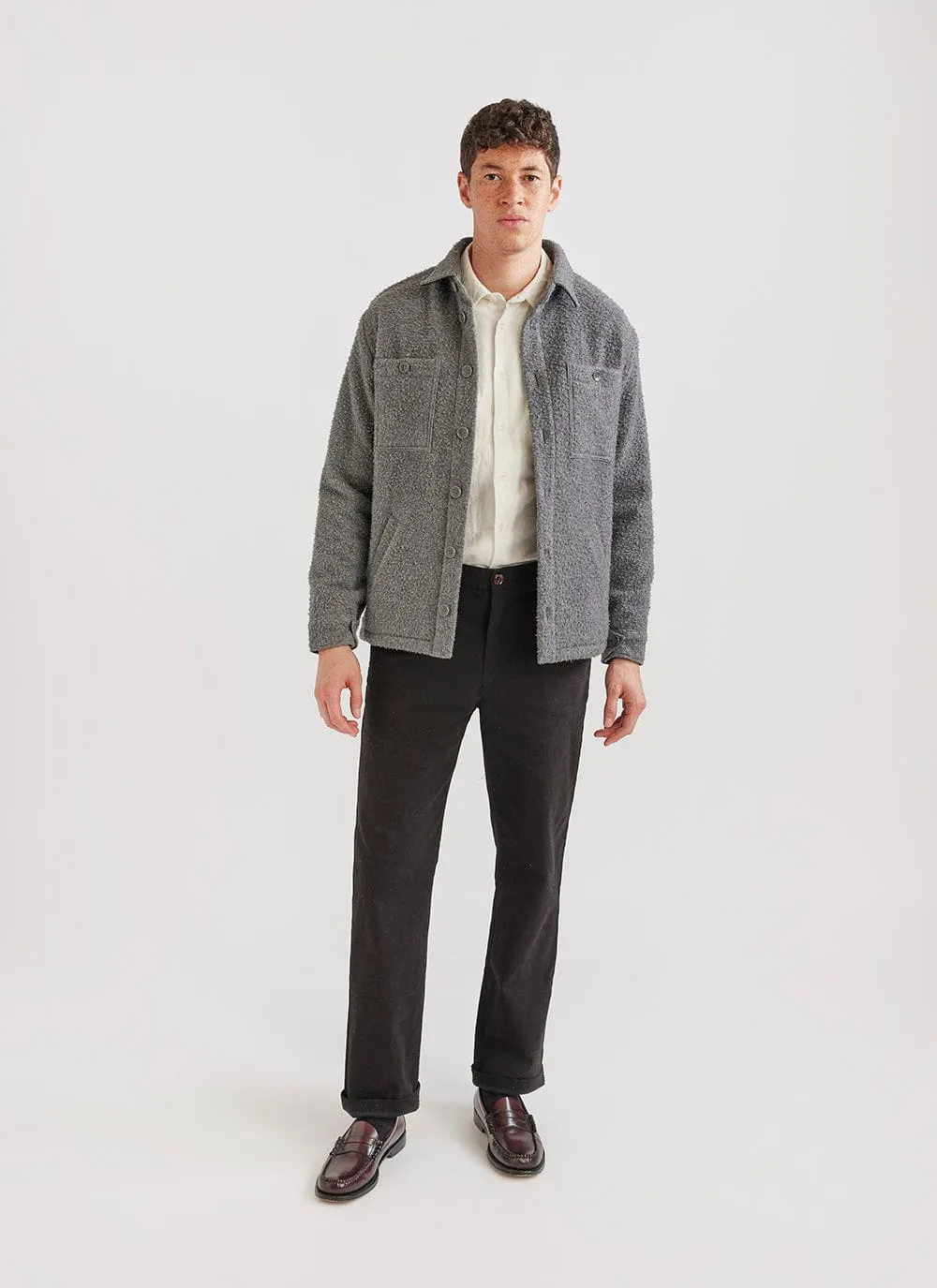 Blanket Overshirt | Casentino Wool | Grey