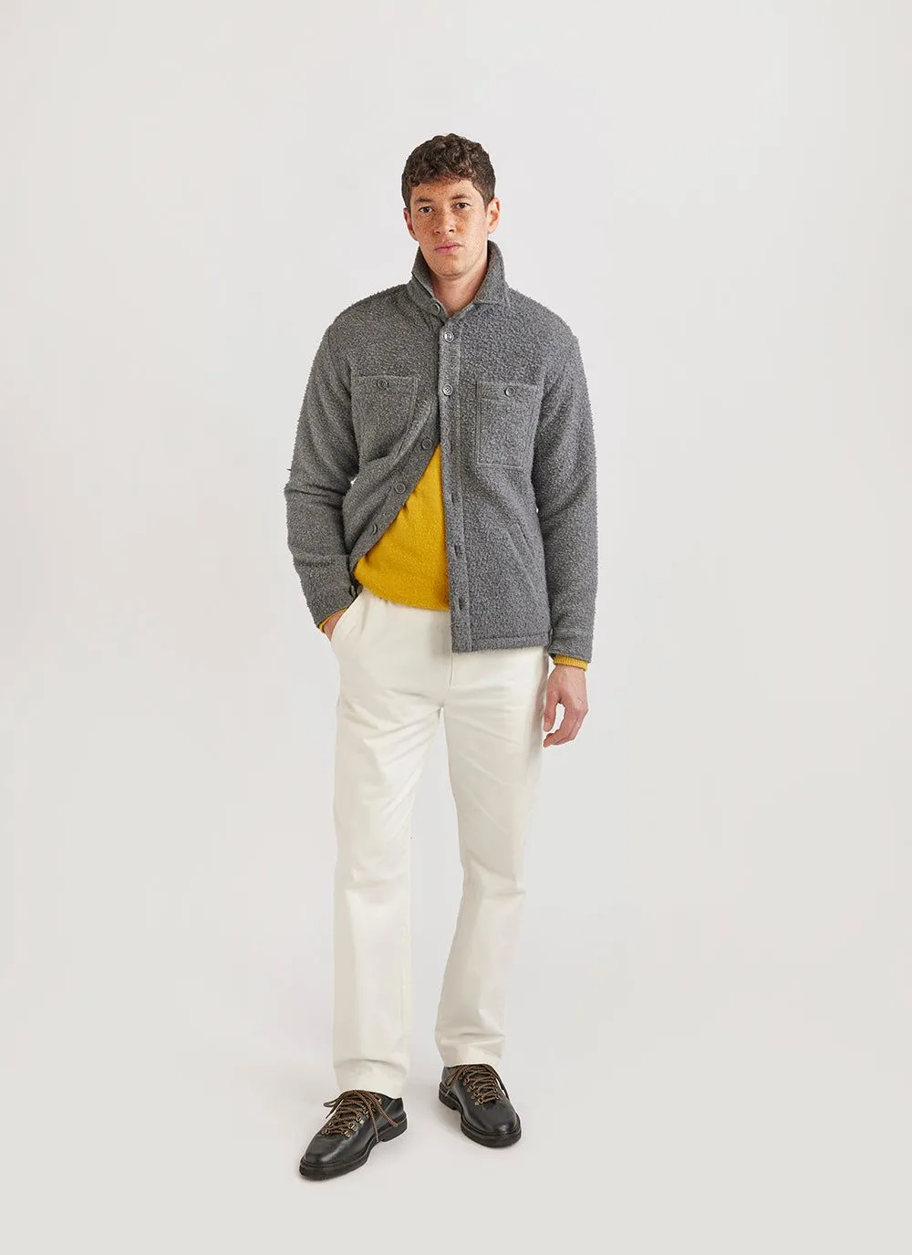 Blanket Overshirt | Casentino Wool | Grey