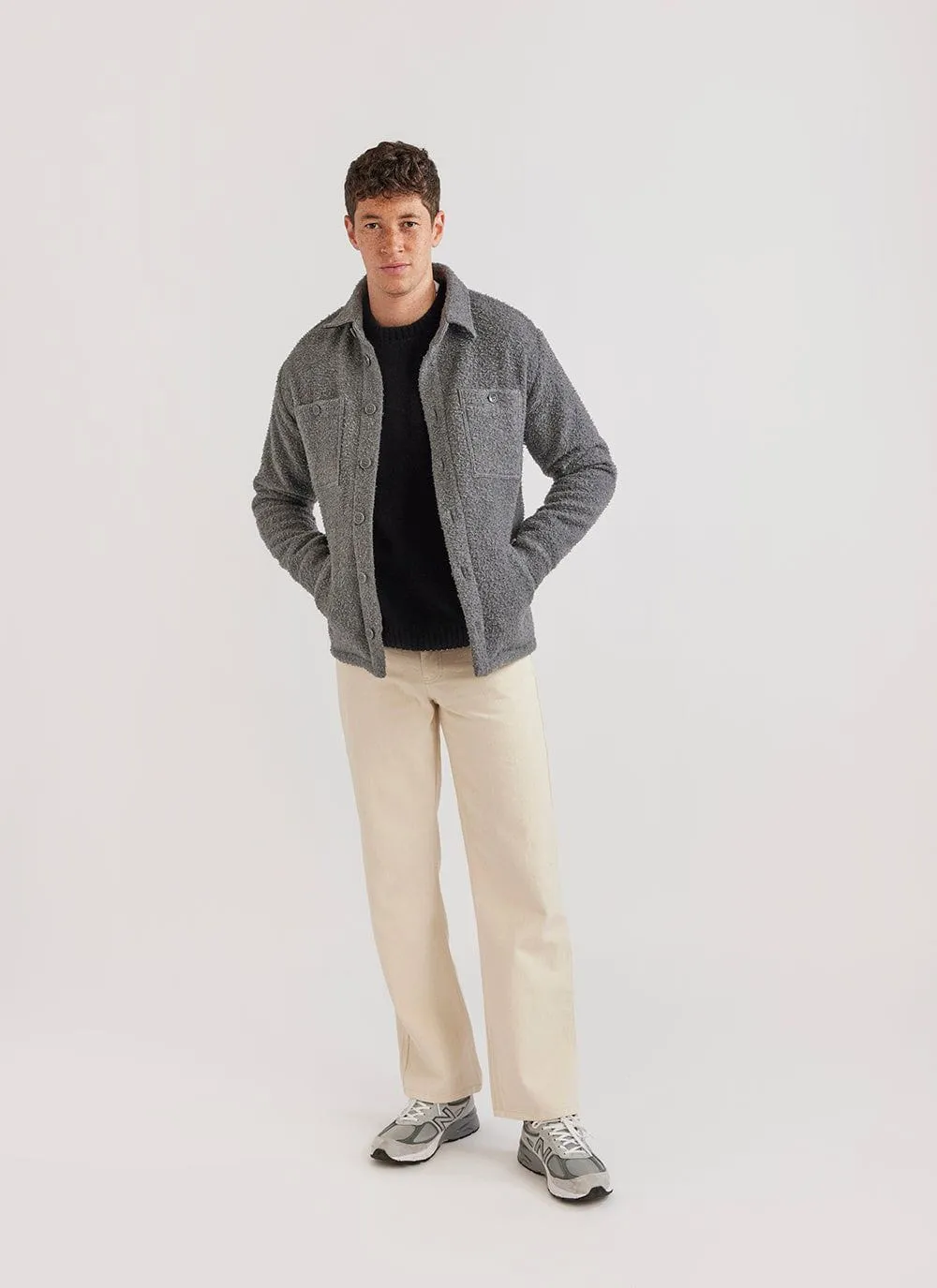 Blanket Overshirt | Casentino Wool | Grey