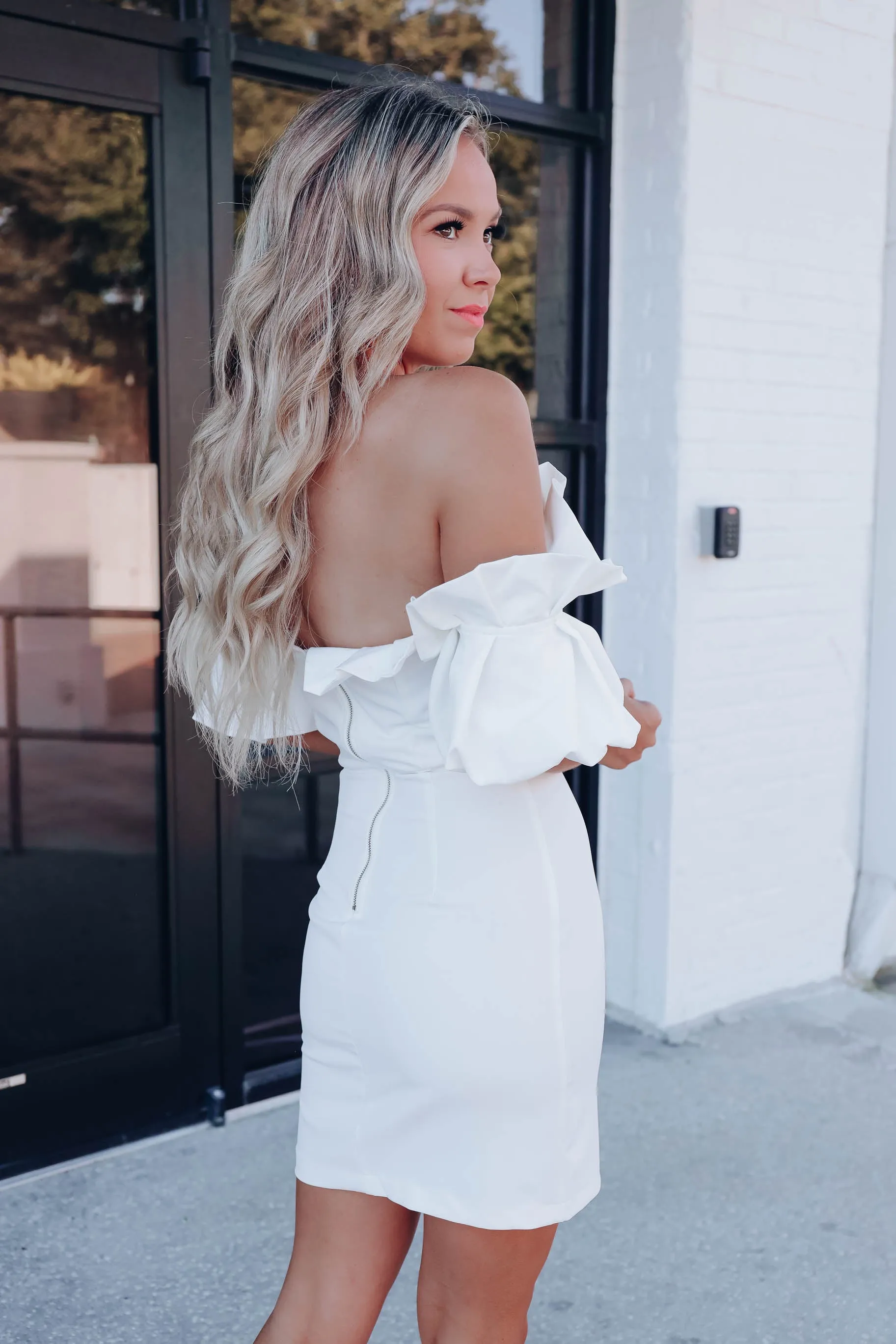 Breakaway Bodycon Dress - White