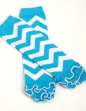 Chevron Leg Warmers - Turquoise