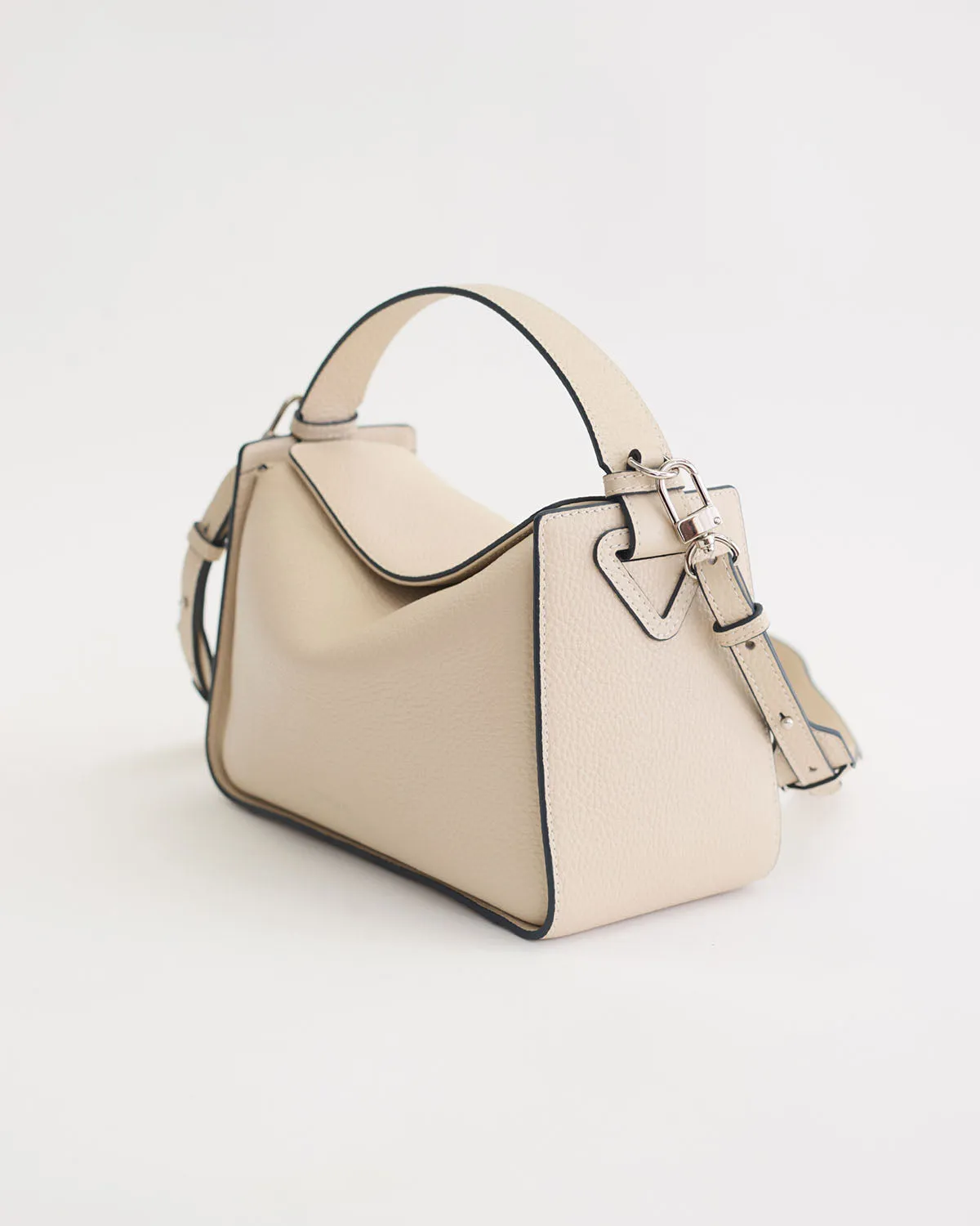 Clementine Bag: Oat Pebbled Leather