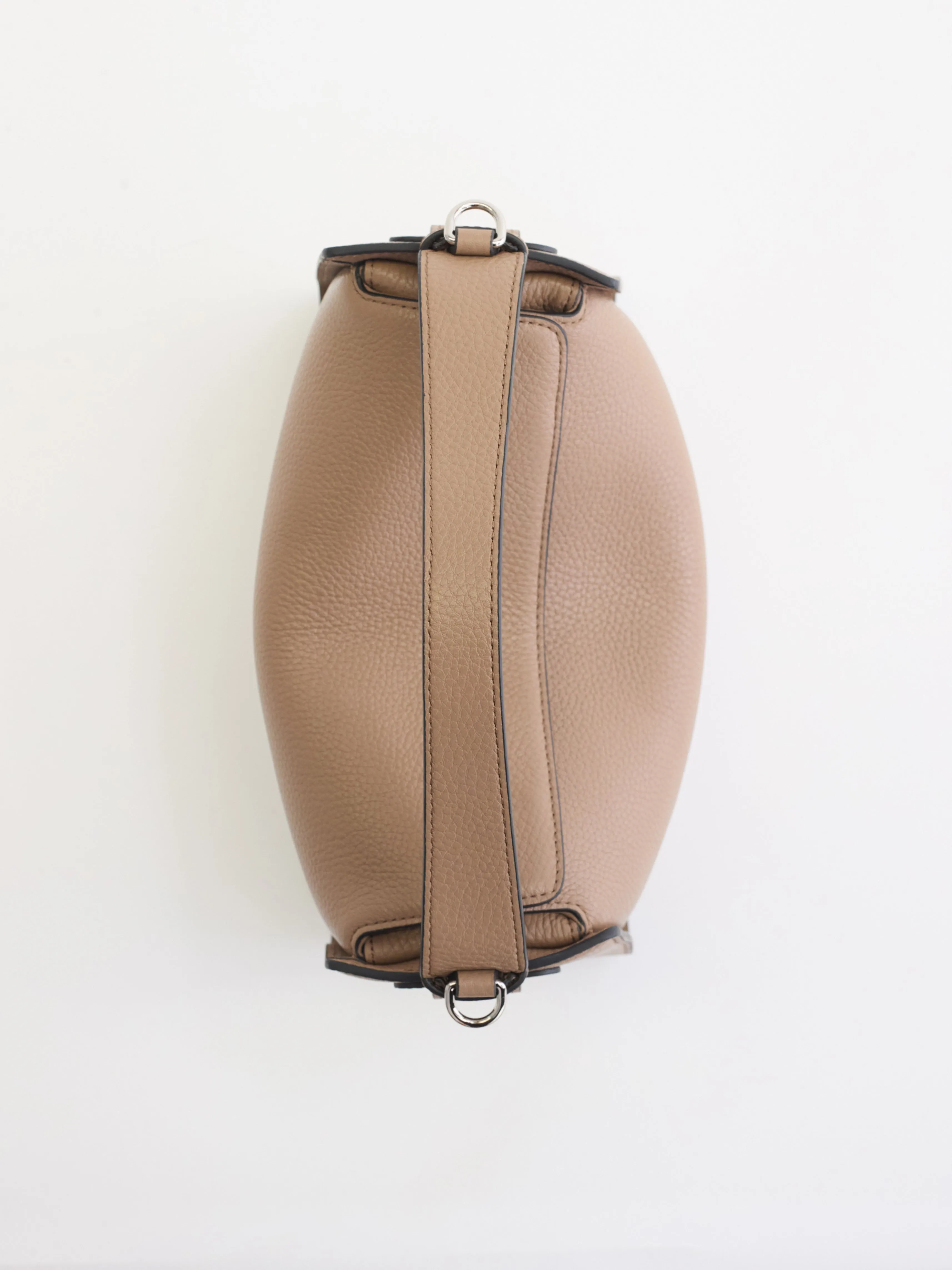 Clementine Bag: Taupe Pebbled Leather