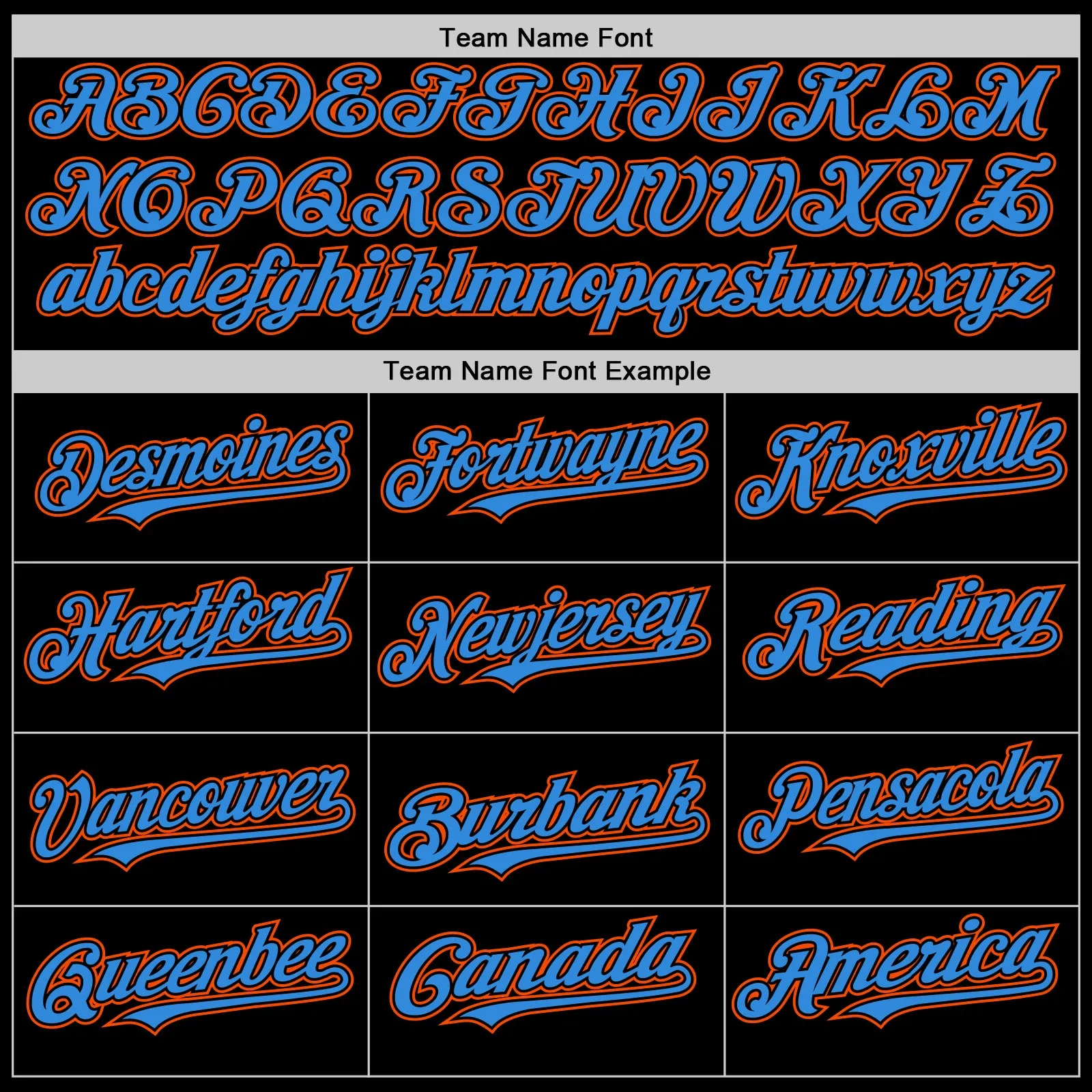 Custom Black Powder Blue-Orange Bomber Full-Snap Varsity Letterman Two Tone Hoodie Jacket