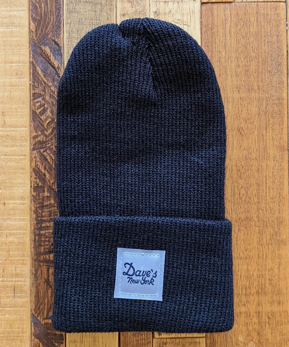 Dave's New York Kids' & Toddler Vintage Logo Beanie - Black