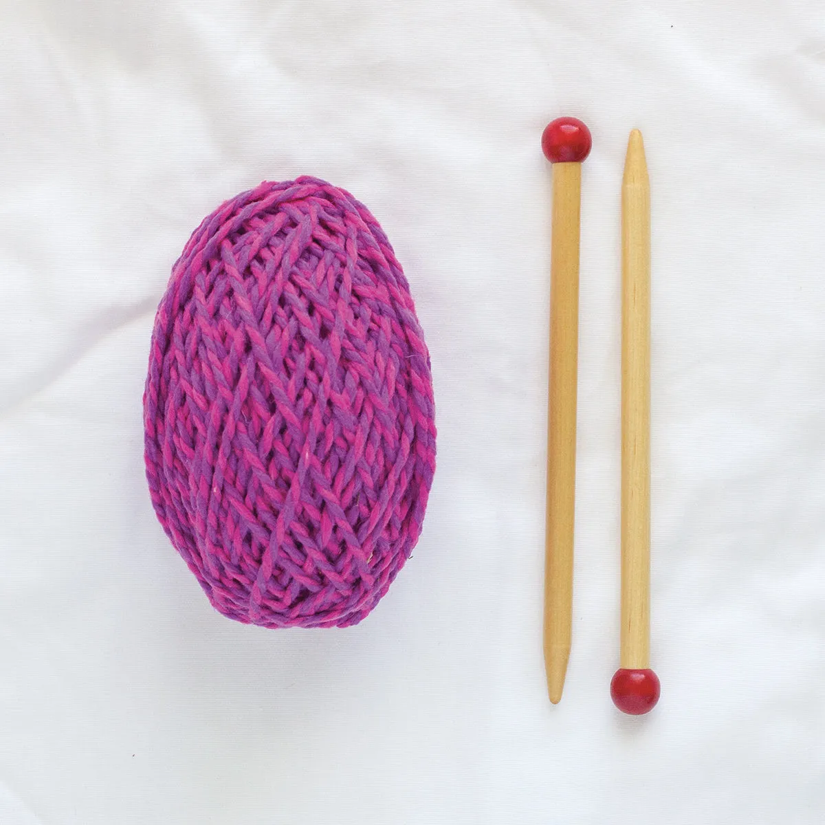 Discover Knitting: Scarf Kit - PINK/VIOLET
