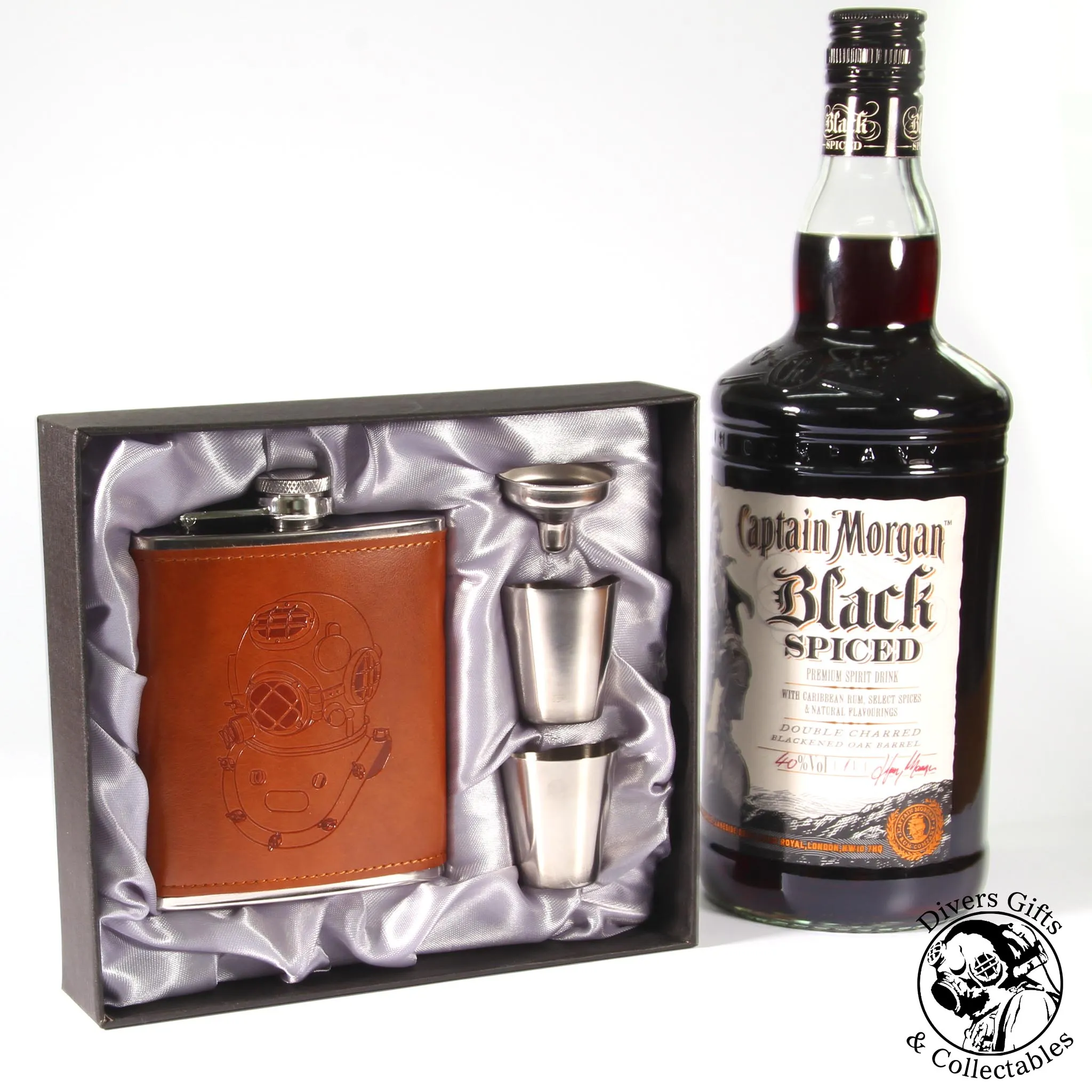 Diving Helmet (MkV) Hip Flask Luxury Gift Set