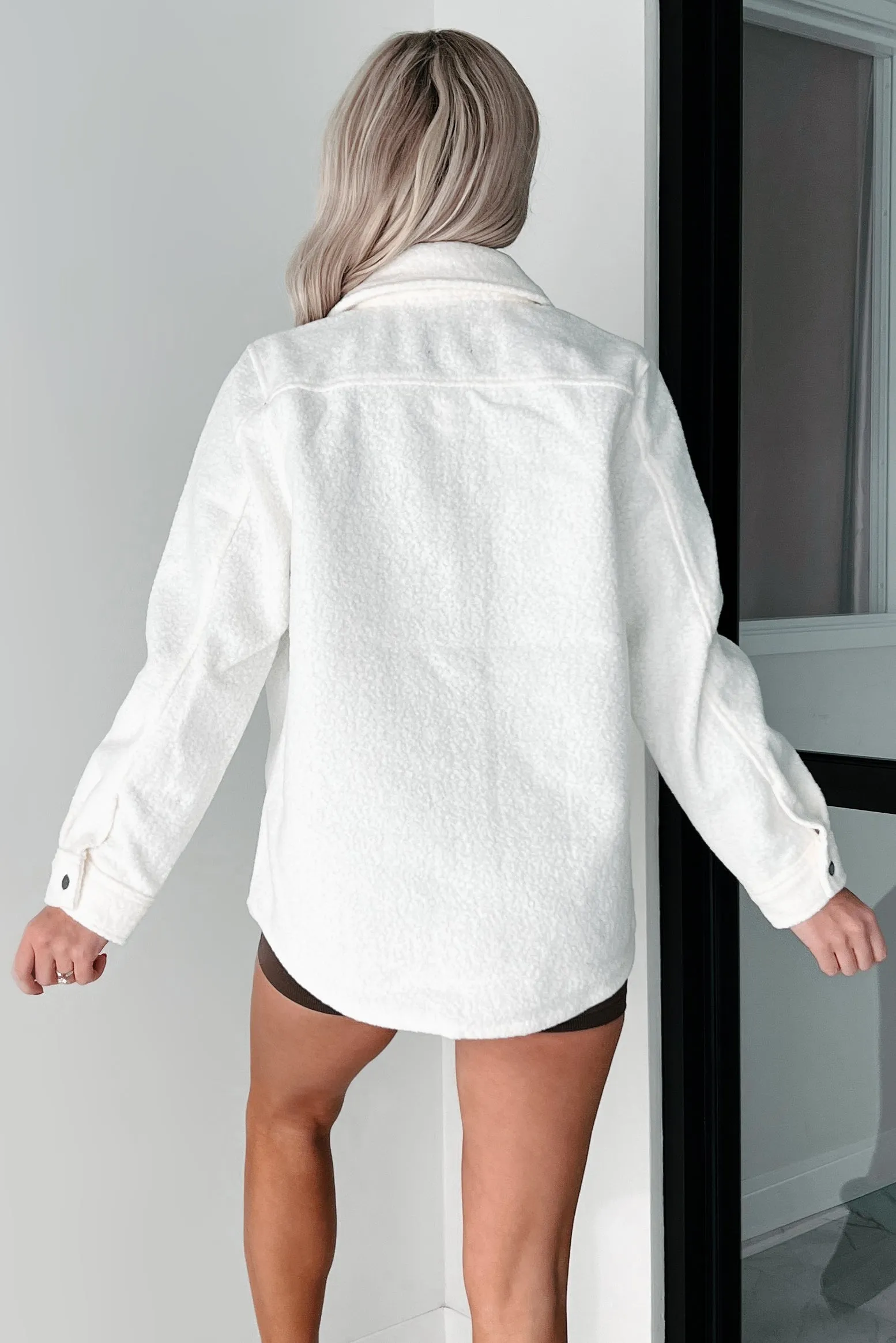 DOORBUSTER Pure Charm Textured Shacket (Ivory)