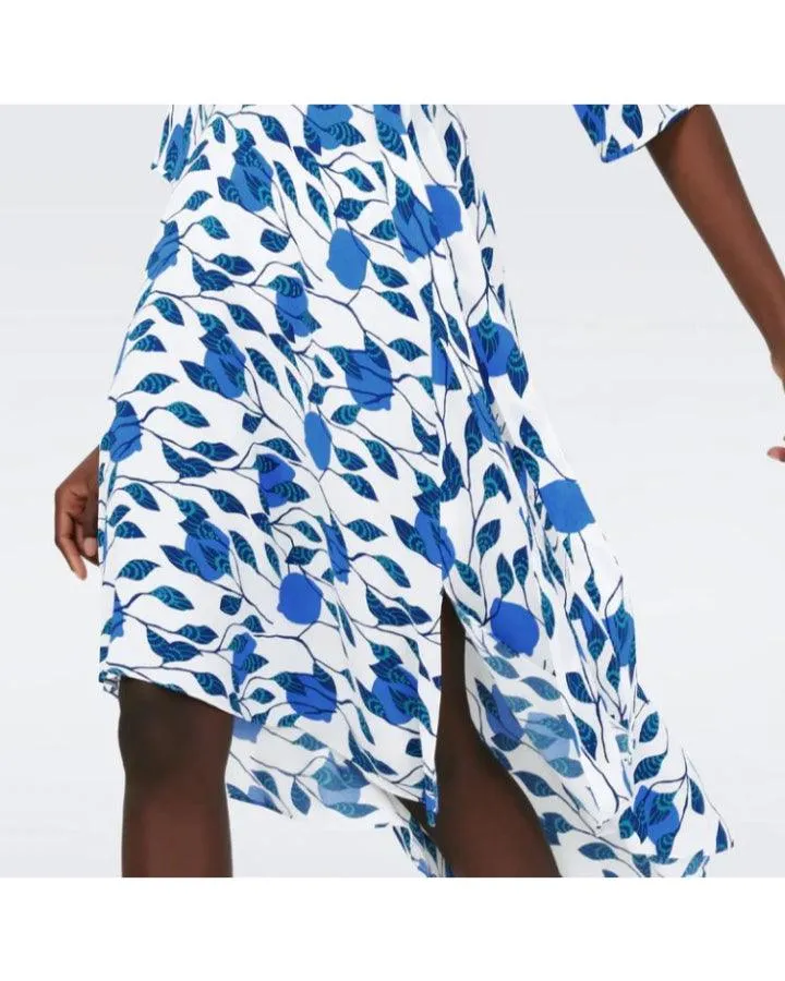 DVF Eloise Faux Wrap Midi Dress