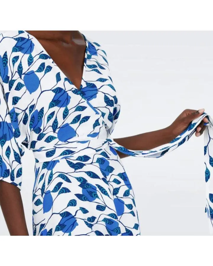 DVF Eloise Faux Wrap Midi Dress