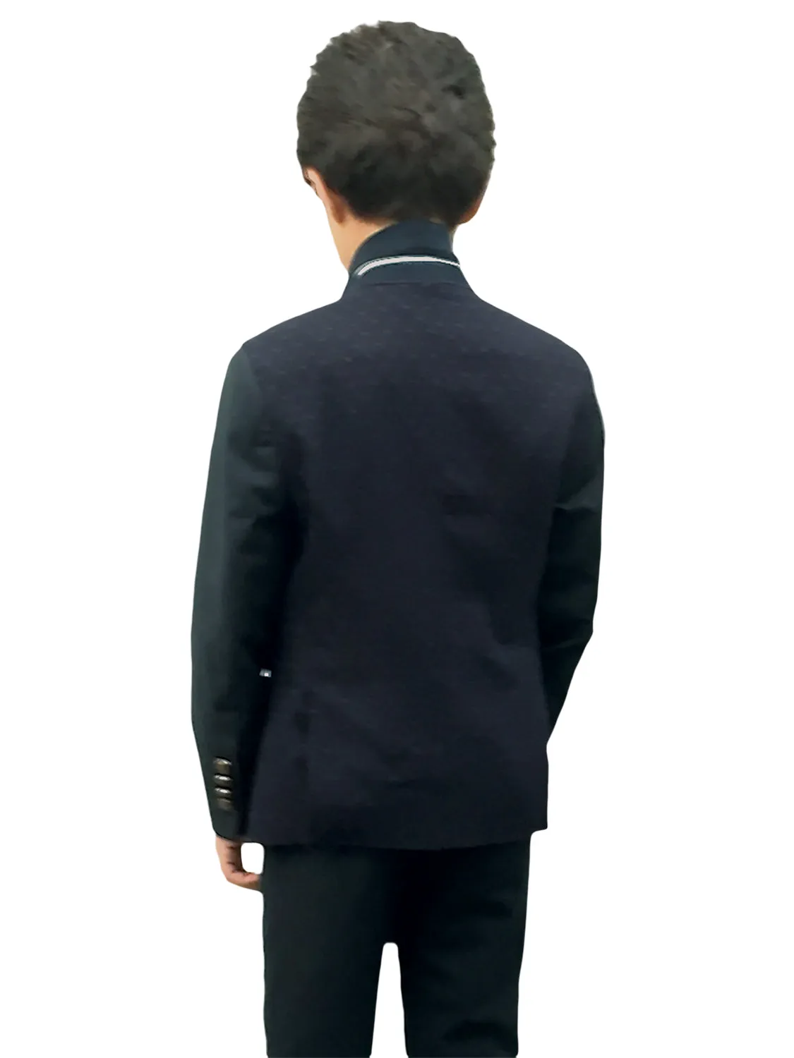 ELIE BALLEH Boys NAVY Diamond Dot Blazer JACKET