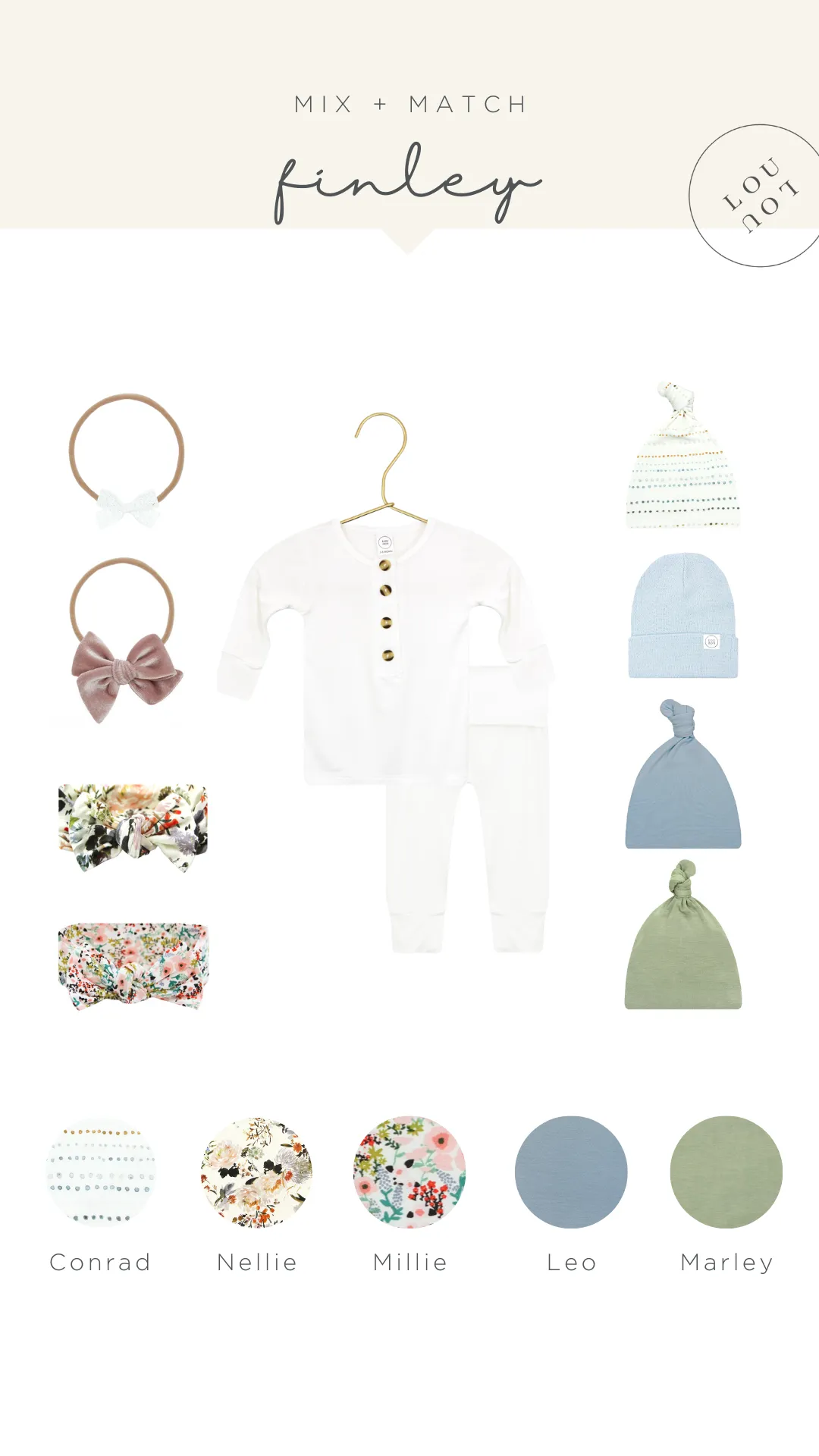 Finley Newborn Hat Bundle (Gown)