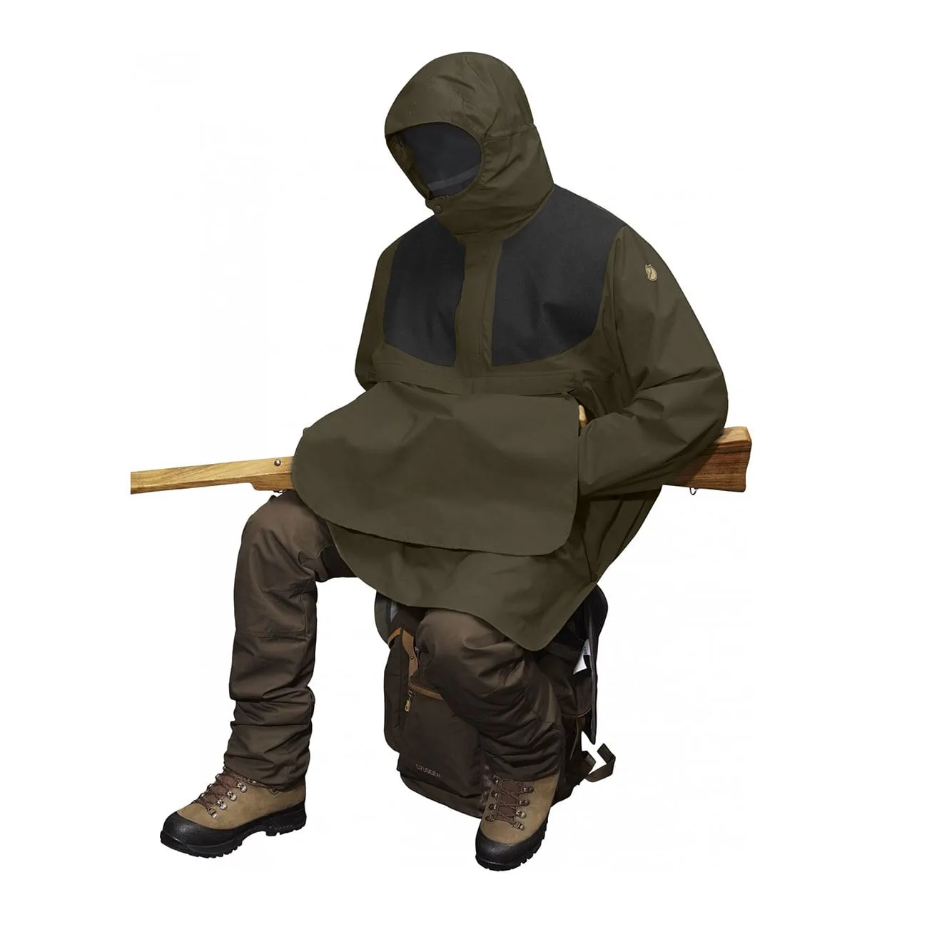 Fjallraven Lappland Eco Shell Poncho Dark Olive