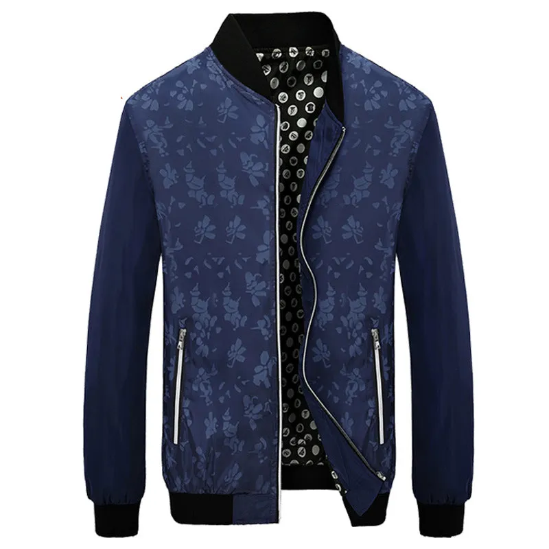 Floral Pattern Printed Slim Fit Jacket