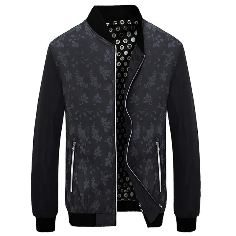 Floral Pattern Printed Slim Fit Jacket