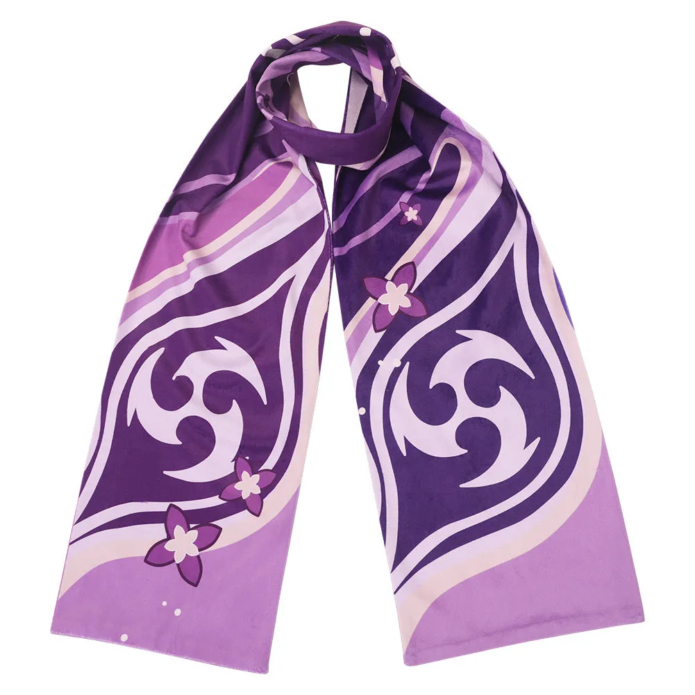 Genshin Impact Raiden Shogun Cosplay Scarf Halloween Carnival Costume Accessories Original Design