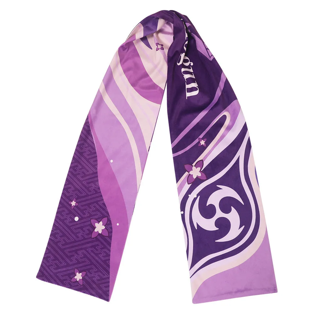 Genshin Impact Raiden Shogun Cosplay Scarf Halloween Carnival Costume Accessories Original Design