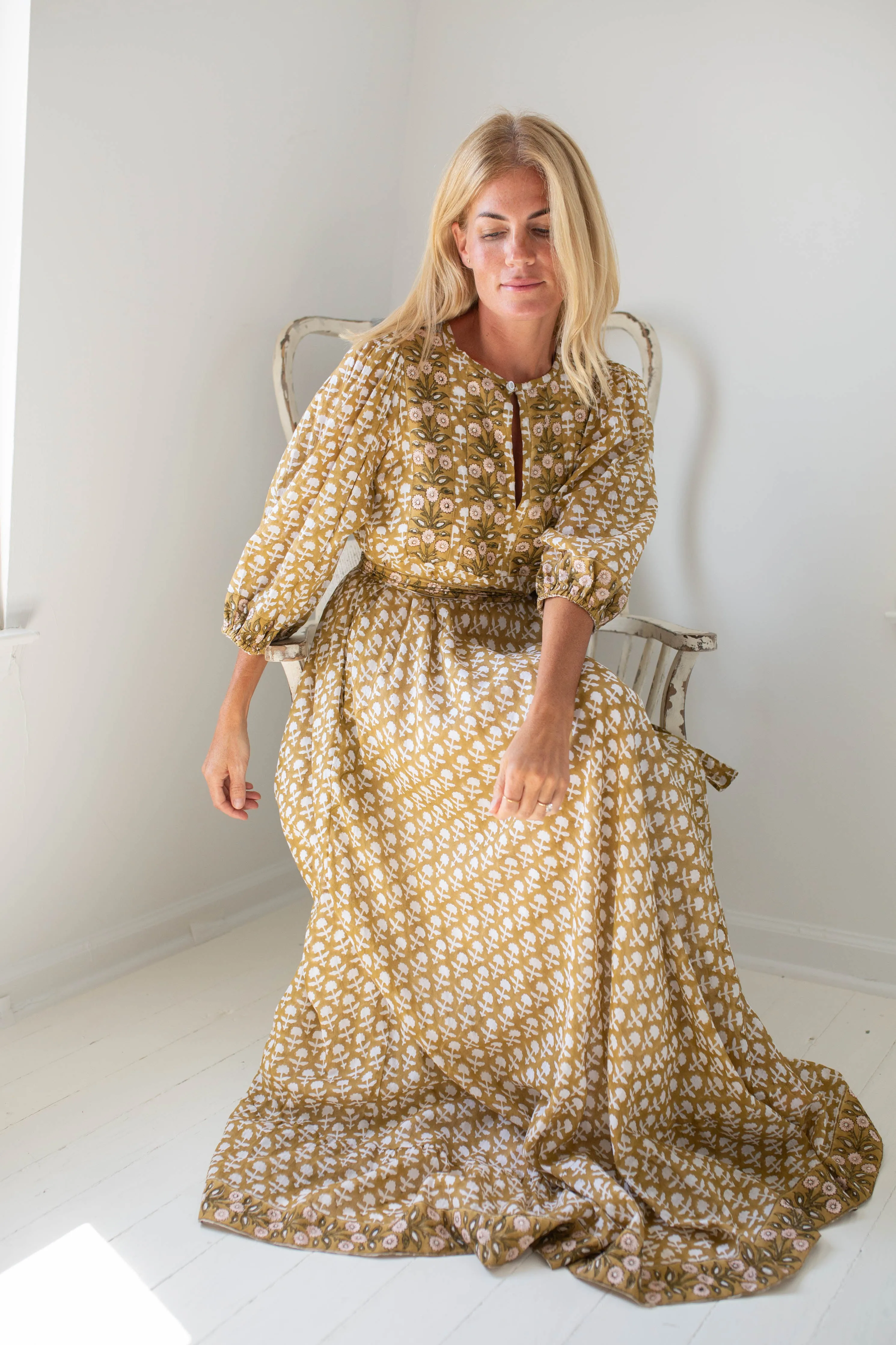 goldenrod house dress