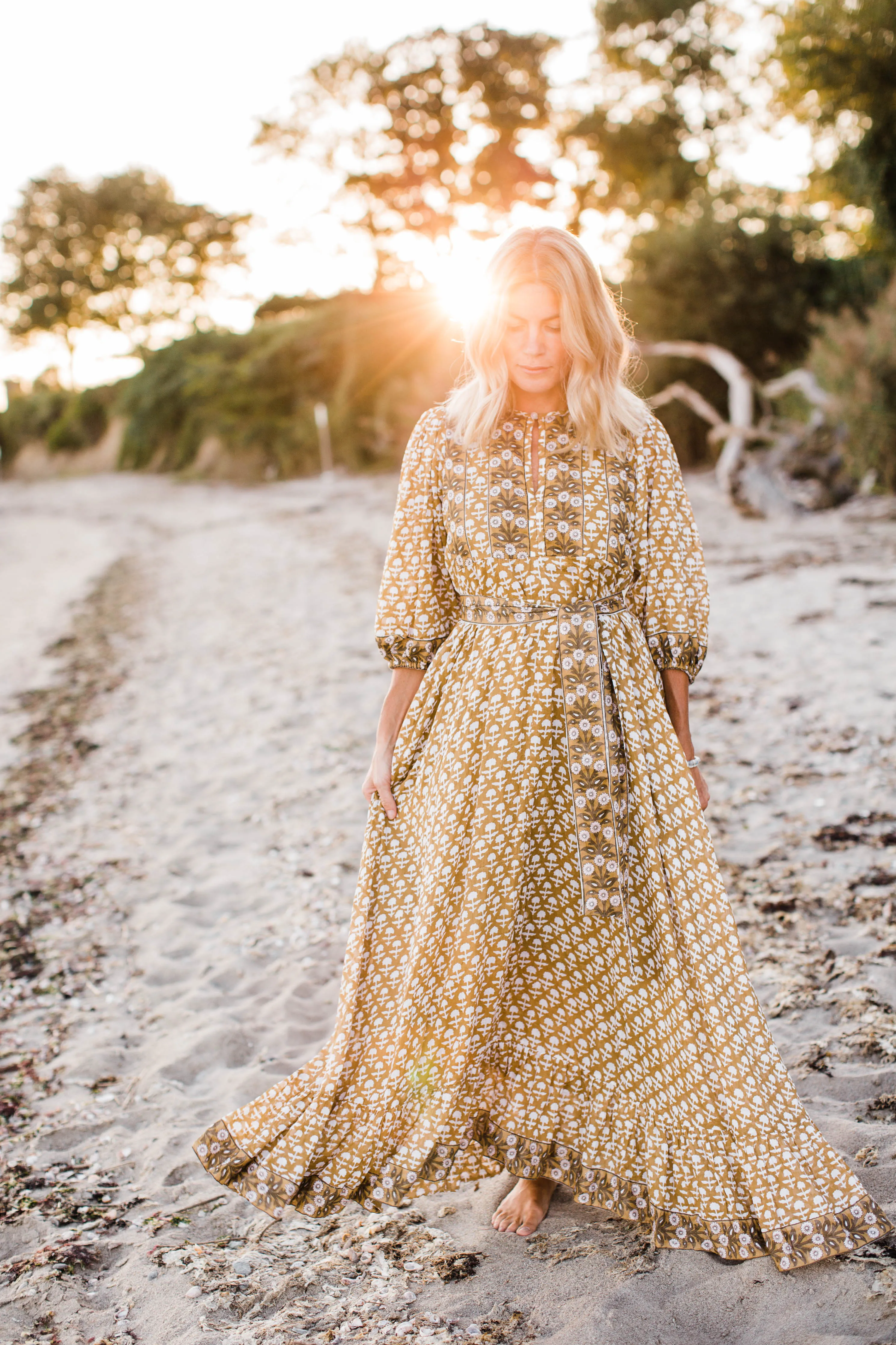 goldenrod house dress