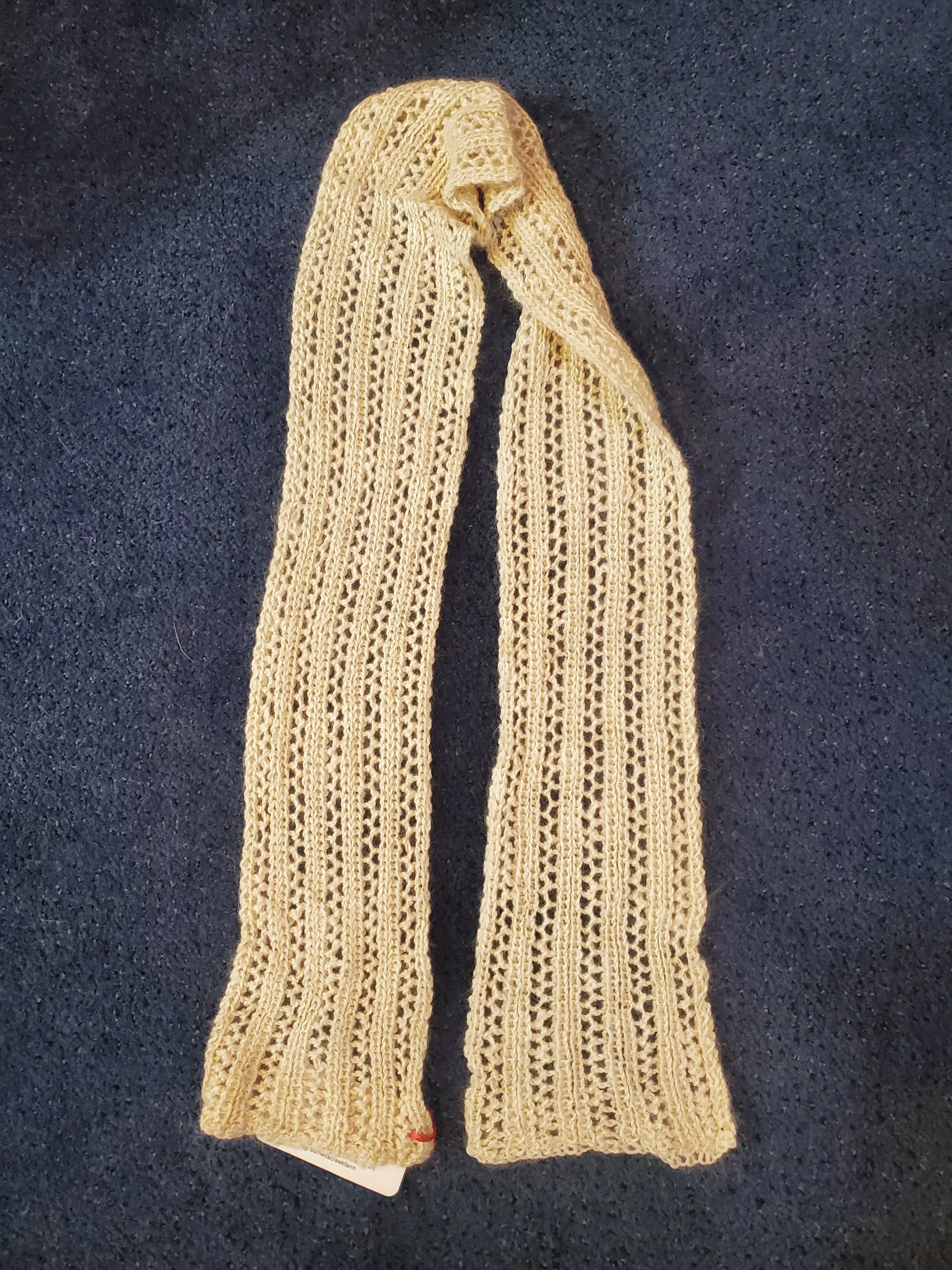 Handknit Alpaca Lace Scarf