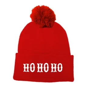 Ho Ho Ho Christmas Cuffed Knit Beanie