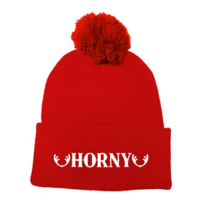 Horny Christmas Cuffed Knit Beanie
