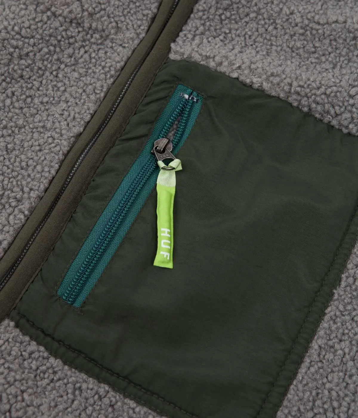 HUF Fort Point Sherpa Jacket - Steel Grey